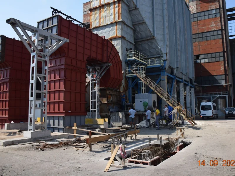 Реконструкция на фундаменти на димни вентилатори на котли ст.№№7 и 8 в Топлофикация Русе ЕАД